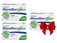 Dicoflor Ibsium dla dzieci dorosłych probiotyk jelito drażliwe ZESTAW 2 x 20 kapsułek + OPAKOWANIE GRATIS!