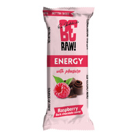 Be Raw! Baton proteinowy energy o smaku malinowym z gorzką czekoladą 40 g