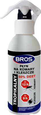 BROS Płyn na komary i kleszcze 50% DEET 130 ml