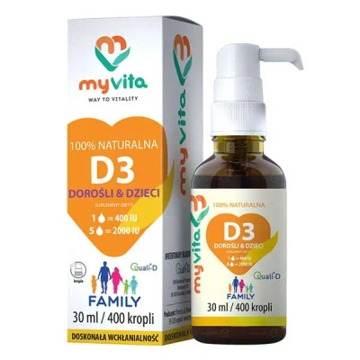 MyVita Witamina D3 Family krople dla dzieci i dorosłych 30 ml