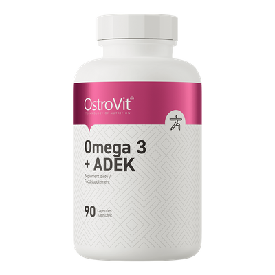 OstroVit Omega 3 + ADEK odporność kości skóra 90 kapsułek