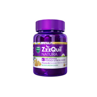 ZzzQuil Natura Zestaw owocowe żelki o smaku mango banan i owoce leśne z melatoniną 30 szt. 2 opakowania + torba gratis
