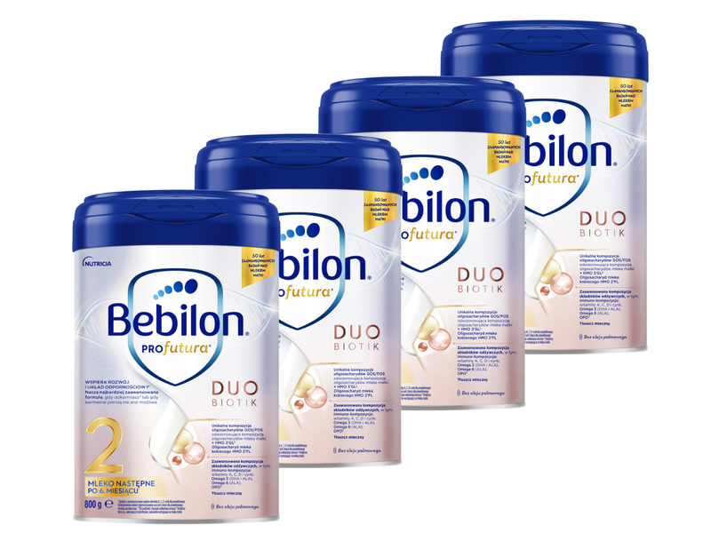 Bebilon PROfutura DUOBIOTIK 2 mleko następne po 6. miesiącu życia ZESTAW 4 x 800 g
