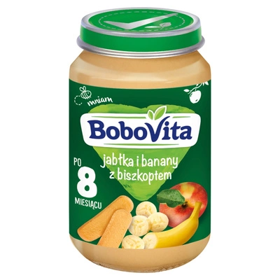 BoboVita Jabłka i banany z biszkoptem po 8. miesiącu 190 g