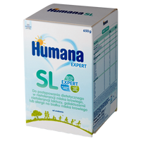 Uszkodzone opakowanie zewnętrzne (kartonik) Humana Expert SL mleko bez laktozy białko sojowe od urodzenia 650 g