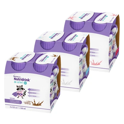 Nutridrink dla dzieci RÓŻNE SMAKI MIX ZESTAW 12 x 125 ml 