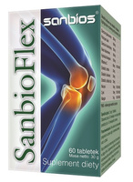 SANBIOS Sanbioflex Glukozamina Chondroityna Kolagen Kwas hialuronowy 60 tabletek