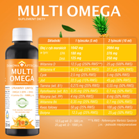 MultiOmega płyn KWASY OMEGA 3 smak owoców tropikalnych 250 ml	