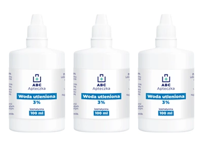 Rodzina Zdrowia woda utleniona do oczyszczania skóry 3% ZESTAW 3 x 100 ml