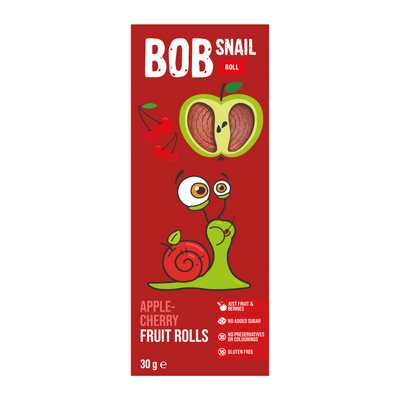 Bob Snail Rollsy owocowe Jabłko Wiśnia 30 g