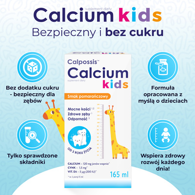 Calpossis Calcium Kids MOCNE KOŚCI I ZĘBY 165 ml