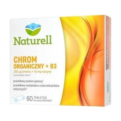 Naturell Chrom Organiczny + B3 60 tab.