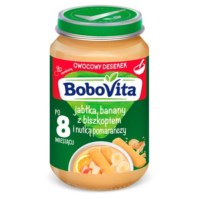 BoboVita Jabłka i banany z biszkoptem po 8. miesiącu 190 g