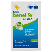 Humana benelife Suplement diety na kolkę AColic od urodzenia 30 ml