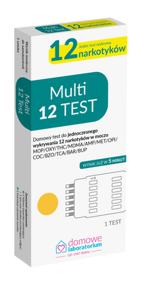 Test narkotykowy Multi do wykrywania 12 narkotyków w moczu 1 sztuka