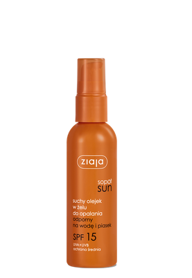 ZIAJA SOPOT SPF15 SUN Suchy olejek do opalania w żelu 90ml