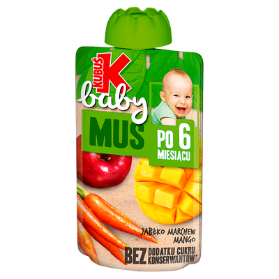 Kubuś Baby Mus po 6 miesiącu jabłko marchew mango 100 g