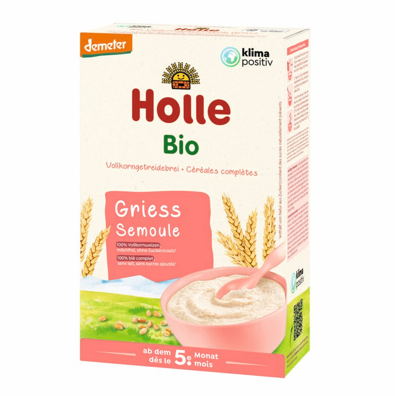 HOLLE Kaszka BEZMLECZNA BIO z pszenicy z pełnego przemiału 250g