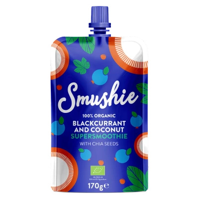 SALVEST Smushie BIO Charge Boost mus czarna porzeczka gruszki kokos banan 170 g