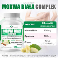 Morwa Biała complex POZIOM CUKRU 200 tabletek	