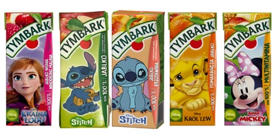 Tymbark Sok 100 % zestaw soczków na cały tydzień bez cukru różne smaki 5 x 200 ml