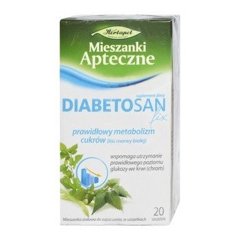 Diabetosan Ziołowy suplement diety wspiera prawidłowy metabolizm cukrów 20sasz