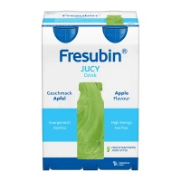 Fresubin Jucy Drink, smak jabłkowy, 4 x 200 ml. Żywność specjalnego przeznaczenia medycznego. Zaburzenia wchłaniania tłuszczu