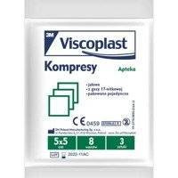 Viscoplast Kompresy jałowe 5x5cm 1 saszetka 3szt