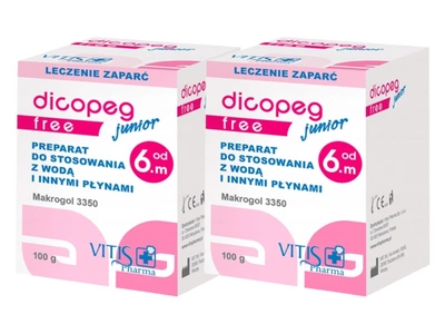 Dicopeg Junior Free proszek na zaparcia od 6 miesiąca ZESTAW 2 x 100 g 