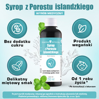 Syrop z Porostu islandzkiego GARDŁO KASZEL NAWILŻENIE 250 ml
