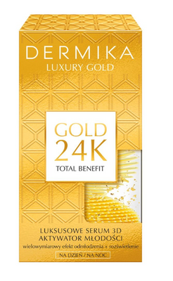 Dermika LUXURY gold 24k luksusowe serum 3D aktywator młodości na dzień i noc 60g