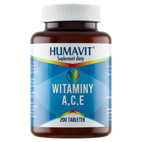 Humavit Suplement diety witaminy A, C, E zdrowa skóra, wzrok 200 tabletek