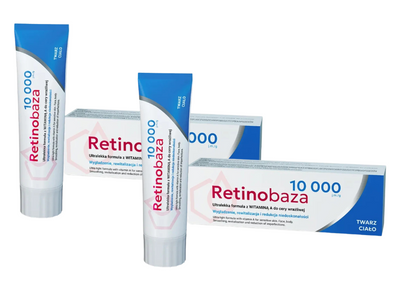 Retinobaza 10 000 ultralekka formuła z witaminą A do twarzy i ciała ZESTAW 2 x 30 g