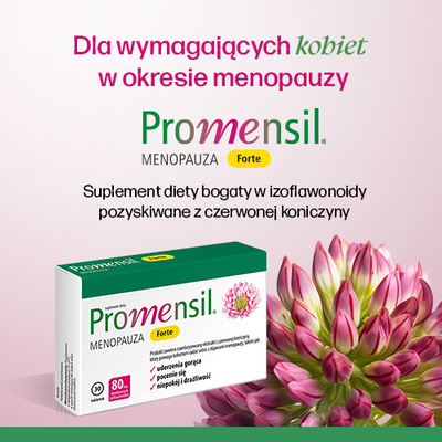 Promensil Forte menopauza łagodzi objawy 30 tabletek