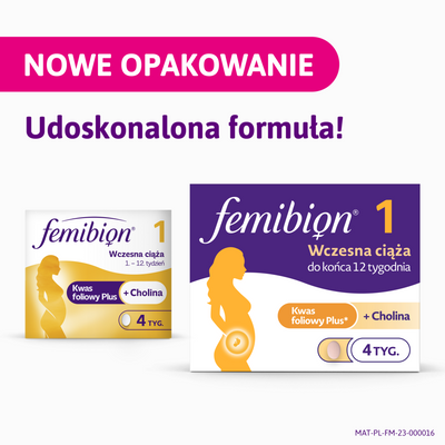 Femibion 1 Wczesna Ciąża Suplement diety 28tab