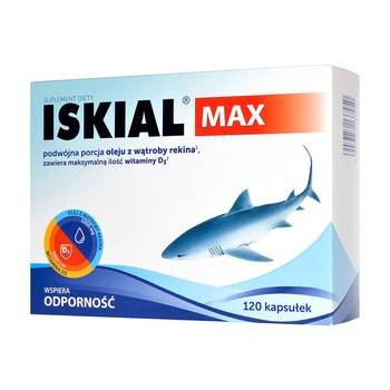 Iskial Max olej z wątroby rekina z witaminą D 120kaps