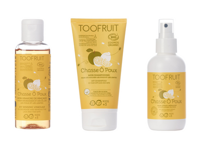 TOOFRUIT szampon na wszy 150ml + ocet do włosów na wszy 100ml + spray odstraszający wszy dla dzieci 125ml