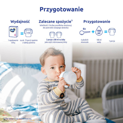 BEBIKO JUNIOR NUTRIflor Expert 4 formuła na bazie mleka, powyżej 2. roku życia ZESTAW 3 x 550 g