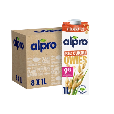 Alpro Napój owsiany niesłodzony 8x1L