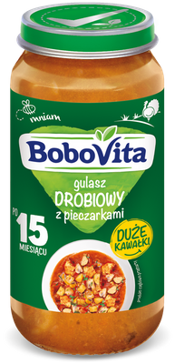 BoboVita gulasz drobiowy z pieczarkami po 15 miesiącu życia 250 g