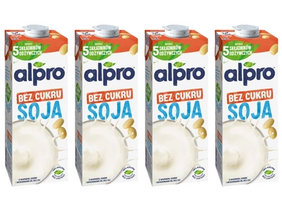 Alpro Napój sojowy niesłodzony ZESTAW 4 x 1 L