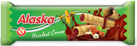 Alaska bezglutenowe, kukurydziane rurki z kremem o smaku orzechów laskowych 18 g