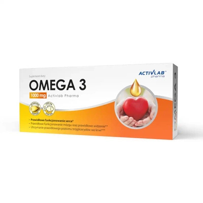 ActivLab Omega 3 1000 mg kwas EPA DHA SERCE MÓZG ODPORNOŚĆ 60 kapsułek