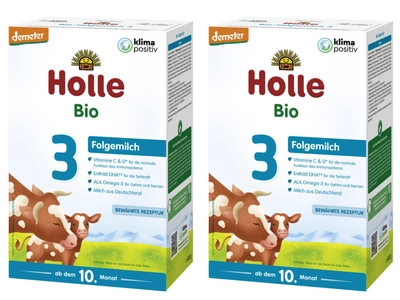 Holle mleko następne 3 BIO dla niemowląt od 10 miesiąca życia ZESTAW 2 x 600 g