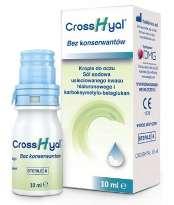 CrossHyal krople do oczu nawilżająco-powlekające 10 ml