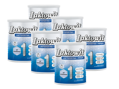 Laktowit 1 LAKTOFERYNA+MFGM mleko początkowe od urodzenia ZESTAW 6 x 400 g