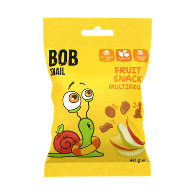 Bob Snail owocowe ZDROWE przekąski MIX w różnych smakach ZESTAW 7 x 40 g + 3 x BOB SNAIL 60 g GRATIS!