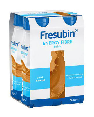 Fresubin® Energy Fibre Drink, smak karmelowy, 12 x 200 ml. Żywność specjalnego przeznaczenia medycznego. Bogata w błonnik.