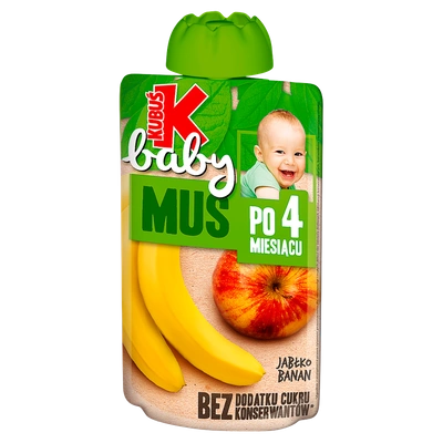 Kubuś Baby Mus po 4 miesiącu jabłko banan 100 g