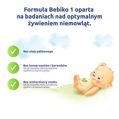 BEBIKO NUTRIflor Expert 1 mleko początkowe dla niemowląt od urodzenia ZESTAW 5 x 550 g